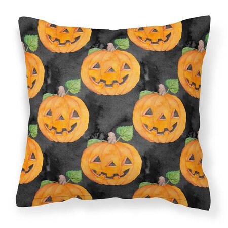 Carolines Treasures Carolines Treasures BB7524PW1818 Watecolor Halloween Jack-O-Lantern Fabric Decorative Pillow; 18 x 18 in. BB7524PW1818